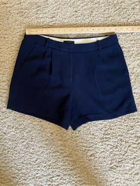 J. Crew Navy Pleated Tailored Women's Shorts